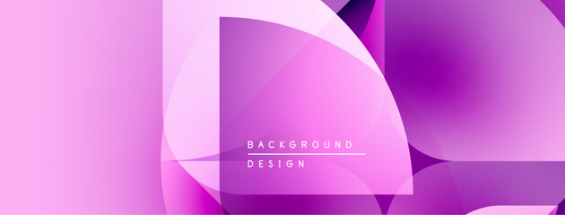 Poster - Abstract pink background. Geometric shapes overlap creating dynamic visual effect. Modern design suitable for digital projects.