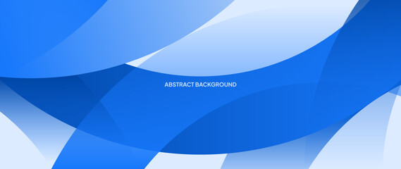 Poster - Abstract blue background. With random geometric patterns and curved lines. Beautiful color gradation. Web banner, wallpaper, banner, brochure. Geometric shapes background.	
