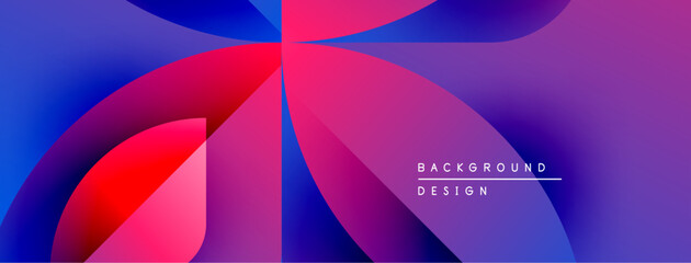 Poster - Abstract vibrant design. Fluid shapes blend purple, pink, blue hues. Modern background for digital projects, presentations.
