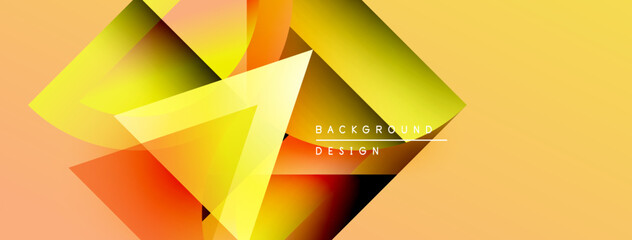 Poster - Abstract geometric shapes, vibrant colors, gradient background. Modern design element for digital projects, presentations.