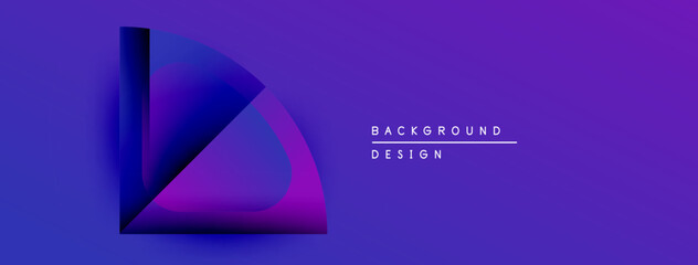 Poster - Abstract gradient design. Purple hues dominate composition. Modern aesthetic, clean lines, simple geometry. Text reads background design.