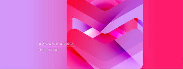 Poster - Abstract gradient shapes create dynamic visual effect. Pink, purple hues dominate composition. Text reads background design. Modern aesthetic.