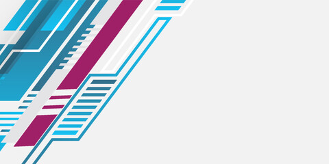 Aufkleber - White abstract modern background with white and blue lines and shadows. light blue gradient lines.
