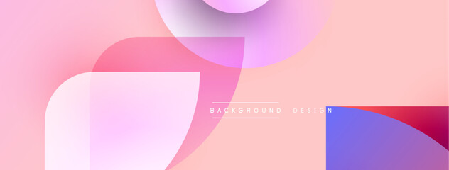 Aufkleber - Abstract gradients overlap, creating soft pinks, purples. Minimalist design suggests modern background for digital projects.