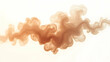 © Warittha - Cloud Bronze tinted puff twisting smoke structure, isolated on a clean white background