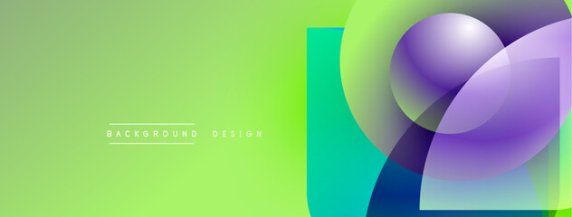 Poster - Abstract gradients blend, creating dynamic visual effect. Overlapping shapes suggest depth, modern aesthetic. Text reads background design.