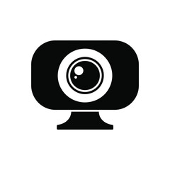 Fototapete - Simple Black Webcam Icon Design Illustration
