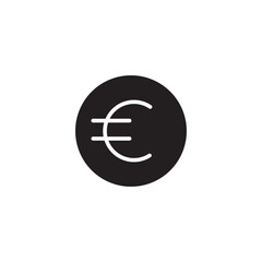 Poster - Euro icon or logo isolated sign, vector flat black trendy style illustration for web and app..eps