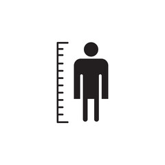 Poster - height measurement icon or logo, simple illustration for web and app..eps