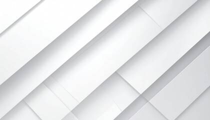 Poster - Abstract grayscale image featuring overlapping, diagonal rectangular shapes with subtle shading, creating a sense of depth and layered texture
