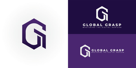 Poster - Modern geometric logo featuring interlocking GG initials within a hexagon, perfect for technology, fintech, or data-driven businesses. Represents innovation, security, and structured growth.