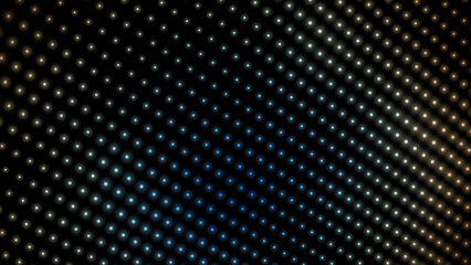 Poster - Abstract Background with Diagonal Rows of Glowing Dots Shifting from Blue to Yellow dark background