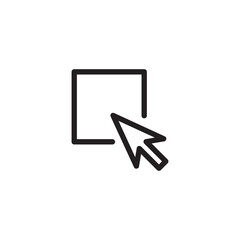 Poster - select all icon isolated sign symbol vector, flat black linear illustration for web and app..eps