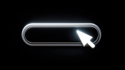 Poster - Information Online privacy protection. Modern cursor with a sleek button design on a dark background