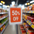 © Arief - Grocery Products with 50% Off Sticker