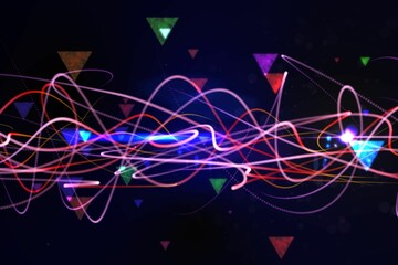 Poster - Digitally generated bright disco background