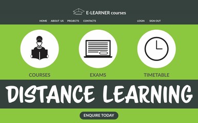 Poster - Graphic image of e-learning interface on screen
