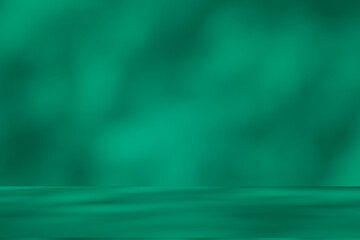 Poster - Wall interior background, studio and backdrops show products. with leaf shadow from window color green and white. background for text insertion and presentation of product	