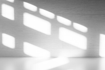 Aufkleber - Wall interior background, studio and backdrops show products.with shadow from window color white and grey. background for text insertion and presentation product	

