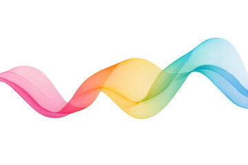 Poster - Smooth, vibrant wave design curving dynamically with colorful gradient patterns against transparent background