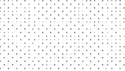 Poster - A repeating pattern of small, dark-grey five-pointed stars on a white background, arranged in a grid-like formation