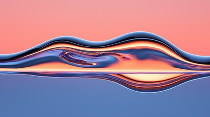Aufkleber - Abstract image of liquid surface reflecting light and color