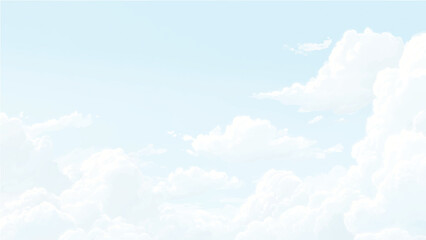 White heap clouds in the blue sky. Blue sky and white clouds background.