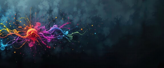 Aufkleber - Bright abstract background design for computer screens featuring vibrant colors and patterns