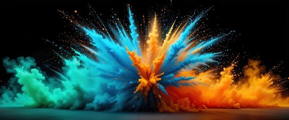 Aufkleber - Vibrant color explosion creating stunning backgrounds for computer screens