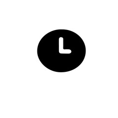 Poster - A simple black clock icon on a plain white background view