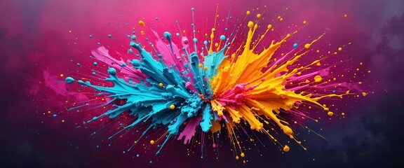 Aufkleber - Vibrant color explosion background design for computer monitors and digital displays