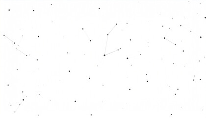 Poster - Abstract constellation-like pattern of tiny dots and thin lines on a white background, suggesting connectivity or a network