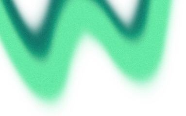 Wall Mural - vibrant green color noisy gradients wave shaped cutout on transparent background, abstract multicolo