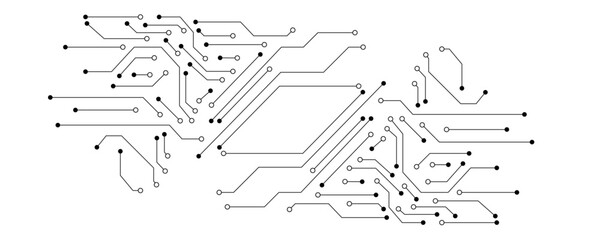 Wall Mural - abstract circuit board design with detailed lines and geometric patterns
