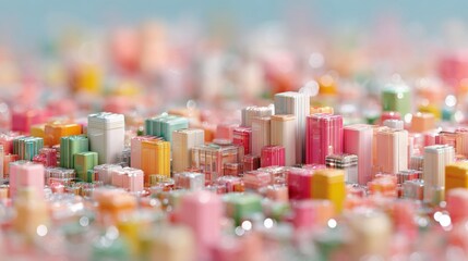 Poster - Futuristic digital twin city model with real-time analytics and AI simulation for smart urban management and business optimization