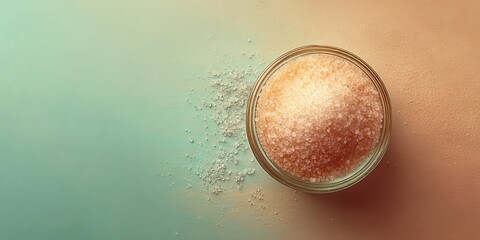 Aufkleber - Modern Silica Gel Granules in Glass Bowl Top View on Smooth Surface for Advanced Packaging Protection and Laboratory Innovation Trends