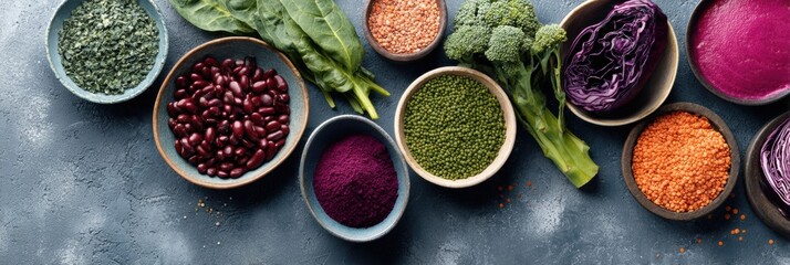 Aufkleber - Sustainable Personalized Nutrition Chart with AI-Enhanced Local Grains, Greens, and Eco Packaging on Rustic Kitchen Countertop for Health and Environmental Awareness