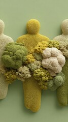 Poster - Metabolic Balance Visualization of Human Microbiome and Immune Interaction with Abstract Figures for Gut Health and Immune Support Promotion
