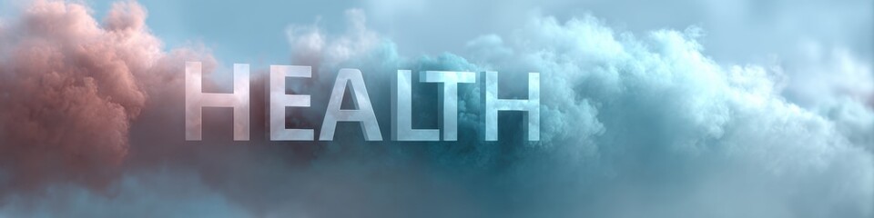 Aufkleber - Nutrition-themed health word cloud with wellness concepts and abstract background for informed dietary choices and modern health awareness campaigns