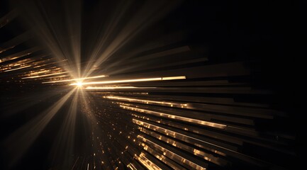 Poster - Radiant Light Burst with Sparkling Particles