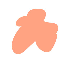 Poster - Abstract Apricot Color Blob Shape Vector Design