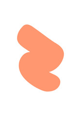Poster - Abstract Salmon Blob Shape Design Element Vector