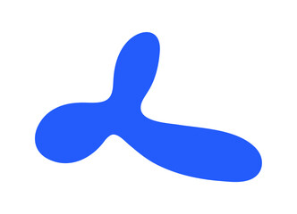 Poster - Blue Blob Vector Element Shape on White Background