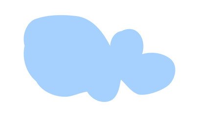 Poster - Light Blue Abstract Cloud Blob Shape Vector Design
