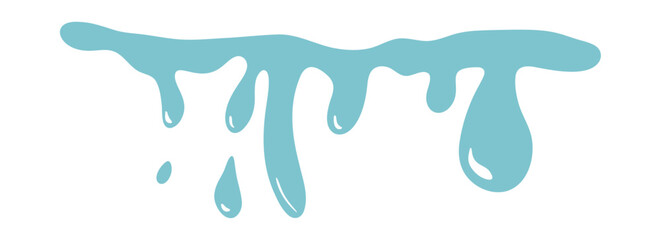 Poster - Light Blue Blob with Dripping Shape Vector