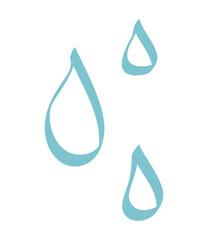 Poster - Light Blue Water Droplets Design Element