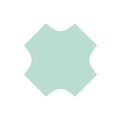 Poster - Modern aqua blue cross Shape Element