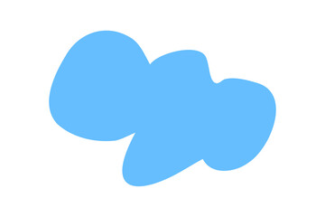 Poster - Sky Blue Blob Vector Design Element Isolated