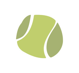 Poster - Tennis ball with curved lines vector doodle art
