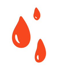 Poster - Red Blood Drops Vector Design Element